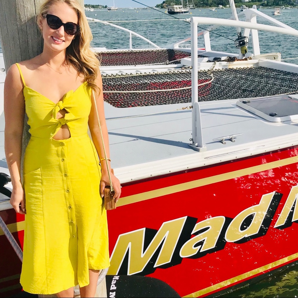 Lost + Wander Yellow Midi Dress - Picture 2 of 7